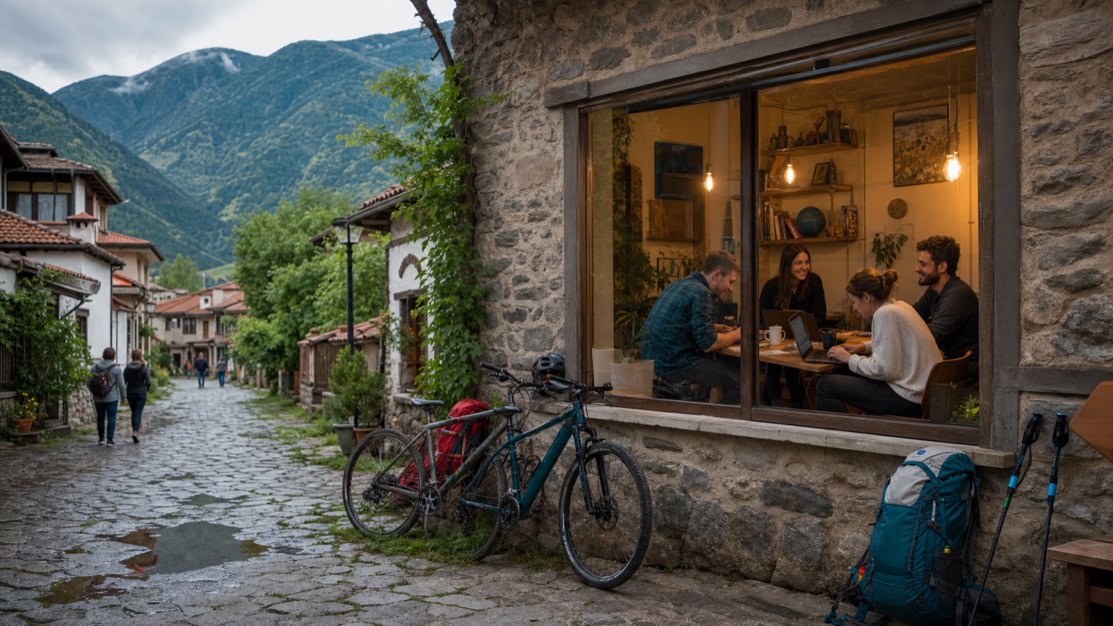 bansko digital nomad community Coworking community in a stone building in Bansko, Bulgaria